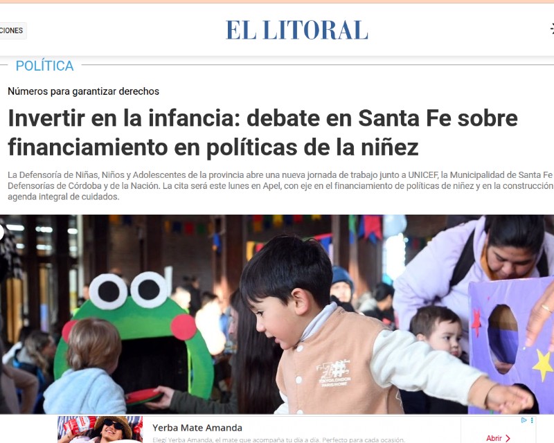 Debate en Santa Fe sobre financiamiento en políticas de la niñez